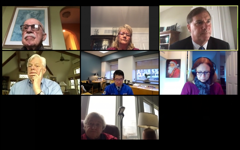 The Lewes Board of Health met Jan. 5 to discuss the ongoing battle with COVID-19. ZOOM SCREENSHOT